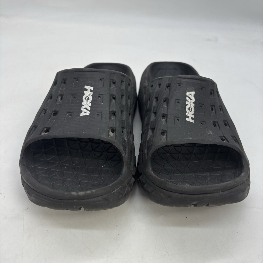 Hoka Ora Recovery Slide Sandals Womens 9 Shoes Cushioning Slip On Mens 7 Black - Picture 2 of 9
